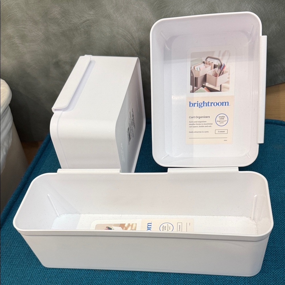 White Cart Organizer Set